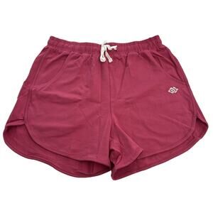 MoFiz Women's Running Athletic Shorts Gym Workout rose Shorts with Pockets sz S